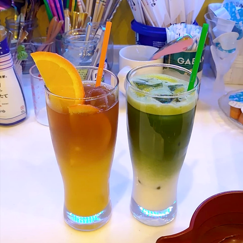 【ミカドアイスティーオレンジ】¥500【抹茶ミルク】¥600
